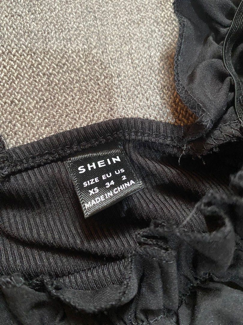 Shein Black Off-Shoulder Summer Ruffle Top (Category: Blouses) located in Quezon City. Submitted by declutter.repsaj (Listing ID 1413120040, Image 3). Description: SRP: 217 rfs: decluttering 📍Doña Josefa, Quezon City Price is negotiable .