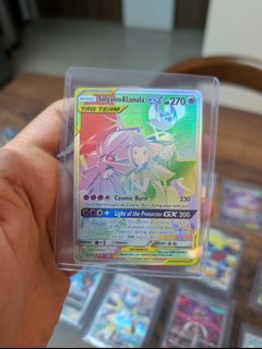 rare ultra beast pokemon cards 254/236 Solgaleo & Lunala TAG TEAM GX | Rare Rainbow Card | SM12 Cosmi