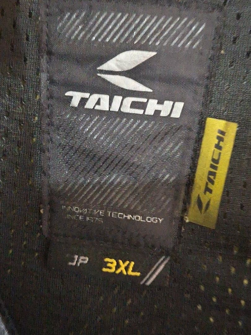 Taichi Motorcycle Jacket JP 3XL (Category: Coats, Jackets and Outerwear) located in Manila. Submitted by cecile.talisic (Listing ID 1413179514, Image 1). Description: - Taichi motorcycle jacket - Size: JP 3XL - Color: Black - Features the Taichi logo - Designed for motorcycle enthusiasts - Innovative Technology since 1975.