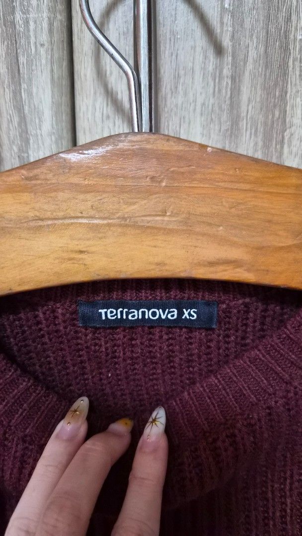 Terranova Sweatshirt (Category: Coats, Jackets and Outerwear) located in Bulacan. Submitted by getclaud (Listing ID 1413146310, Image 2). Description: Brand: Terranova Crocheted sweat shirt XS on tag but fits up to semi medium P200.00.