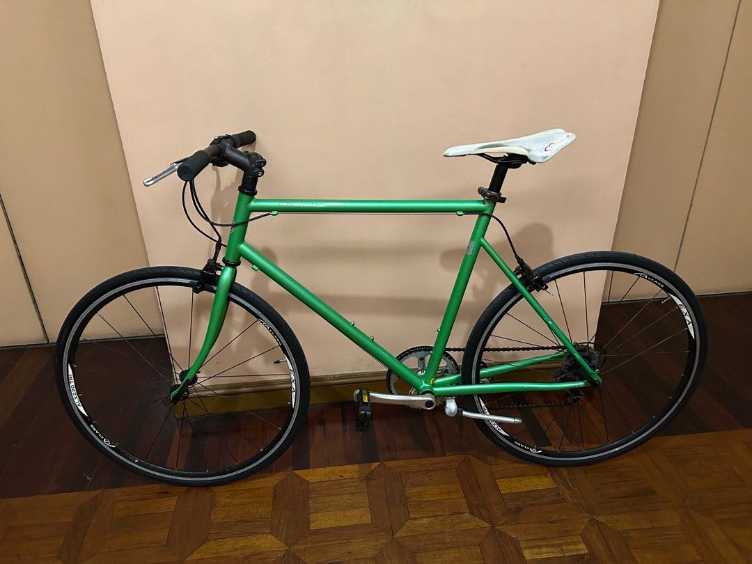 Tokyo Bike Cs (Category: Bicycles) located in Manila. Submitted by totisells (Listing ID 1413143179, Image 1). Description: Tokyo Bike Size 53 Stock paint, stock decals (puede sa maselan yun frame) Shimano Sora drivetrain New 650c tires Makapal na brake pads, good brake line Alex rims De Rosa Saddle - Ready to ride.