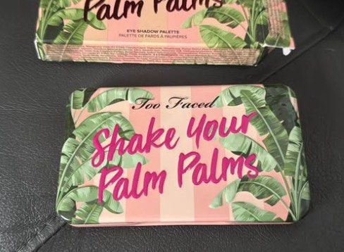 Too Faced Shake Your Palm Palms eyeshadow palette (Category: Makeup) located in Quezon City. Submitted by cheerupbby (Listing ID 1413050797, Image 3). Description: Will ship when I get back home to the Philippines in October/November 2026. Note: I will only bring what is SOLD. 📍 QC Can ship thru lalamove or j&t.