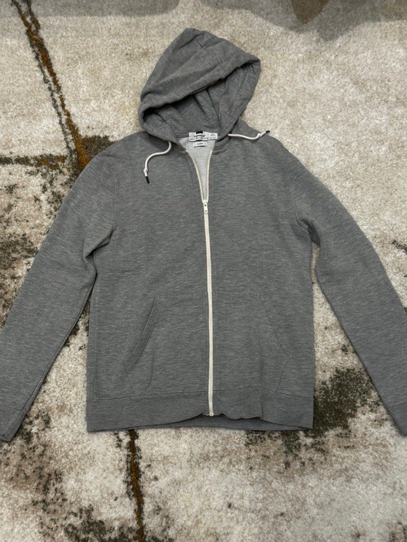 Topman Classic Hoodie (Category: Coats, Jackets and Outerwear) located in Manila. Submitted by karltrinidad (Listing ID 1413192323, Image 1). Description: - Topman Classic Hoodie - Full zip closure - Drawstring hood - Two front pockets - Size: UK XXS, Euro 81-86cm, US XXS - Made in Mauritius.