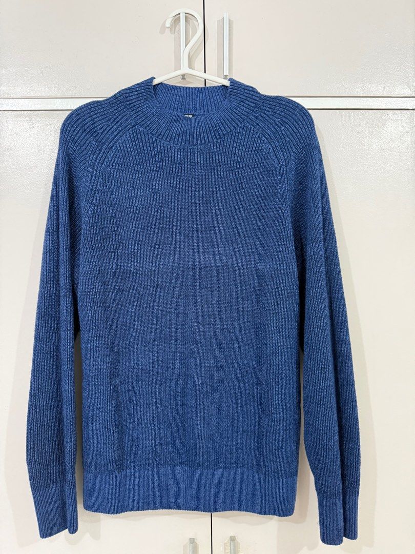 Uniqlo Blue Knit Sweater - Size L (Category: Coats, Jackets and Outerwear) located in Quezon City. Submitted by ramearc (Listing ID 1413097989, Image 1). Description: - Uniqlo knit sweater - Size: L - Color: Blue - Design: Crew neck, long sleeves - Material: 95% acrylic, 5% wool - Made in Vietnam - Perfect for layering.
