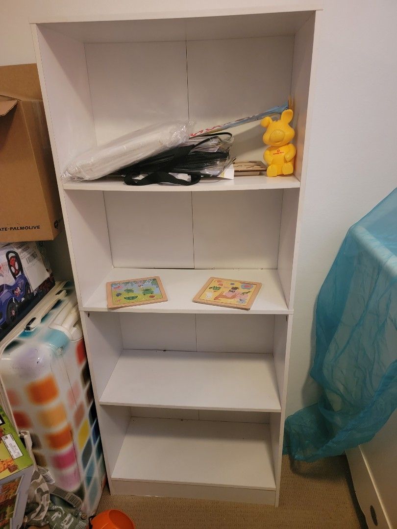 White book shelf (Category: Furniture) located in Chatswood. Submitted by marymac123 (Listing ID 1413222116, Image 1). Description: Selling white book shelf, has a few imperfections such as chips and marks and the back board is abit loose on the second shelf but can be fixed. Items on shelf not included. Selling for $10. Pickup only West Ryde. 146cm high 60 cm length 30 width.
