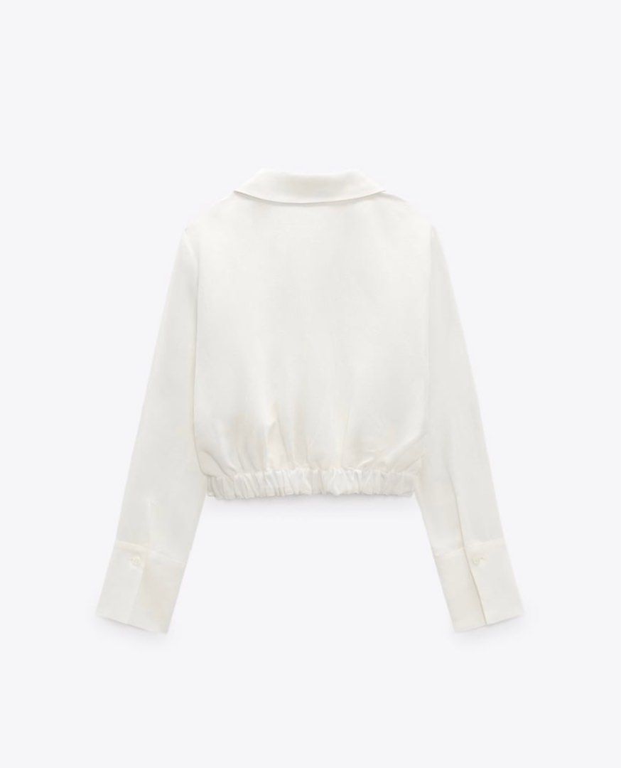 Zara linen long sleeves (Category: Longsleeves) located in Quezon City. Submitted by mdlrrr (Listing ID 1413080990, Image 3). Description: In great condition! Can be easily dressed up or down. 🤍 Rfs: Decluttering .