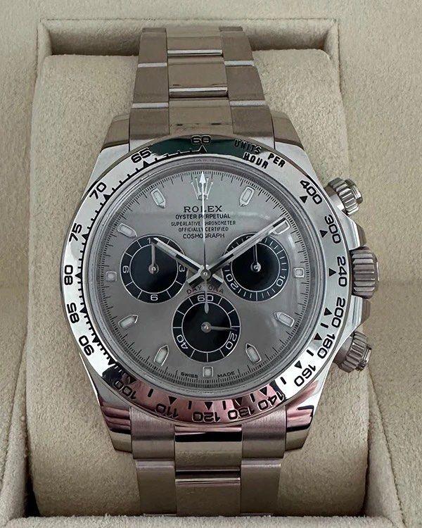 2019 Rolex Daytona 116509 Grey White Gold (Category: Watches) located in Singapore. Submitted by e8379 (Listing ID 1416770191, Image 1). Description: .