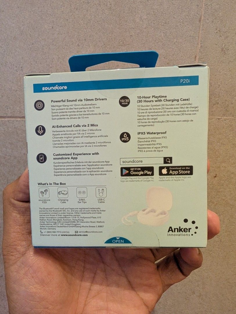 Anker Soundcore P20i bluetooth earphones (Category: Earphones) located in Quezon City. Submitted by unboxingtito (Listing ID 1416829501, Image 2). Description: Brand new and unused .