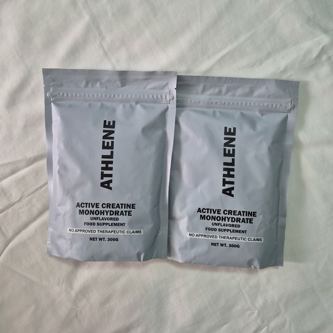 Athlene ACTIVE Creatine Monohydrate 300g (Category: Sports & Fitness Nutrition) located in Makati City. Submitted by raceday.rdy (Listing ID 1416693148, Image 2). Description: Athlene ACTIVE Creatine Monohydrate 300g Brand new, sealed 300g = 60 servings 650 each if getting 2, 660 if 1.