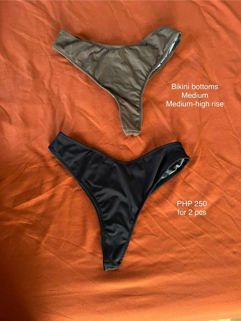 Bikini Bottoms - Medium Size (Category: Bikinis & Swimsuits) located in General Luna. Submitted by vstesing (Listing ID 1416727136, Image 1). Description: - Two bikini bottoms included - Colors: Brown and Black - Size: Medium - Style: semi high rise - Price: PHP 250 (for the pair).