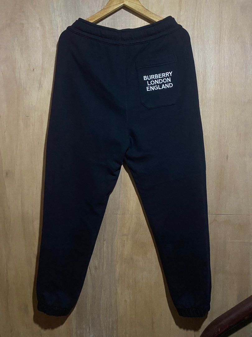 Burberry Logo Casual Sweatpants - Size M (Category: Joggers) located in Manila. Submitted by drp4drp (Listing ID 1416697135, Image 2). Description: Waist: 30-36 Length: 40 Brand new condition 10/10 color rate Ready to wear (Washed already) Paunahan nalang Loc: Quezon city, luzon ave.