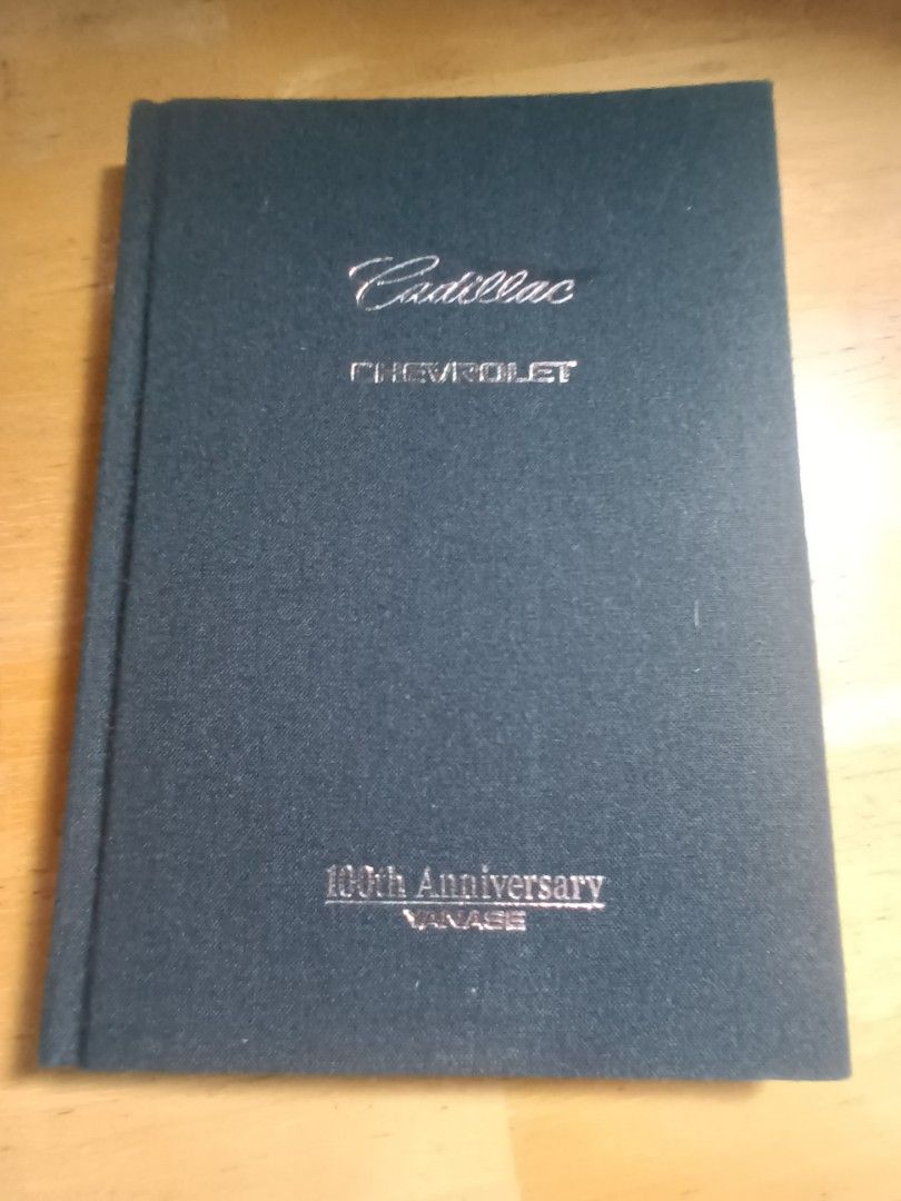 Cadillac Chevrolet 100th Anniversary Notebook (Category: Stationery & School Supplies) located in Makati City. Submitted by m_brian (Listing ID 1416828842, Image 1). Description: - black cloth exterior - grid notebook.