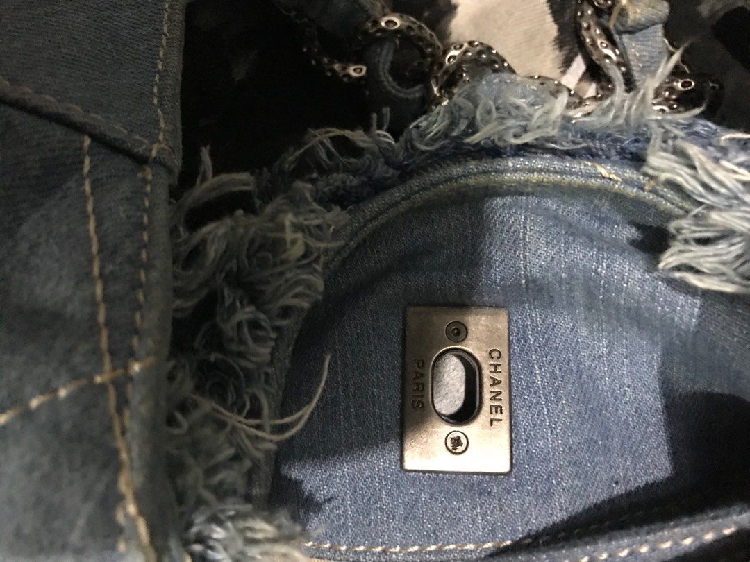 Chanel Denim Hobo Bag (Category: Luxury Bags & Wallets) located in Caloocan City. Submitted by mermaid.drive (Listing ID 1416805503, Image 3). Description: perfect for daily use washable stain due to storage from japan wysiwyg.