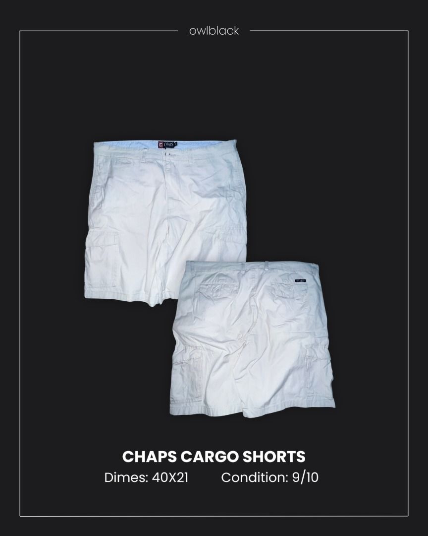 Chaps Cargo Shorts (Category: Shorts) located in Manila. Submitted by owl_black (Listing ID 1416715795, Image 1). Description: Chaps cargo shorts ❗️ Price: 500 ❗️ Dimes: 40x21 ❗️ Size: 40 ❗️ Condition: 9 ❗️ Colorate: 10 ❗️ Issue: 🚫 .