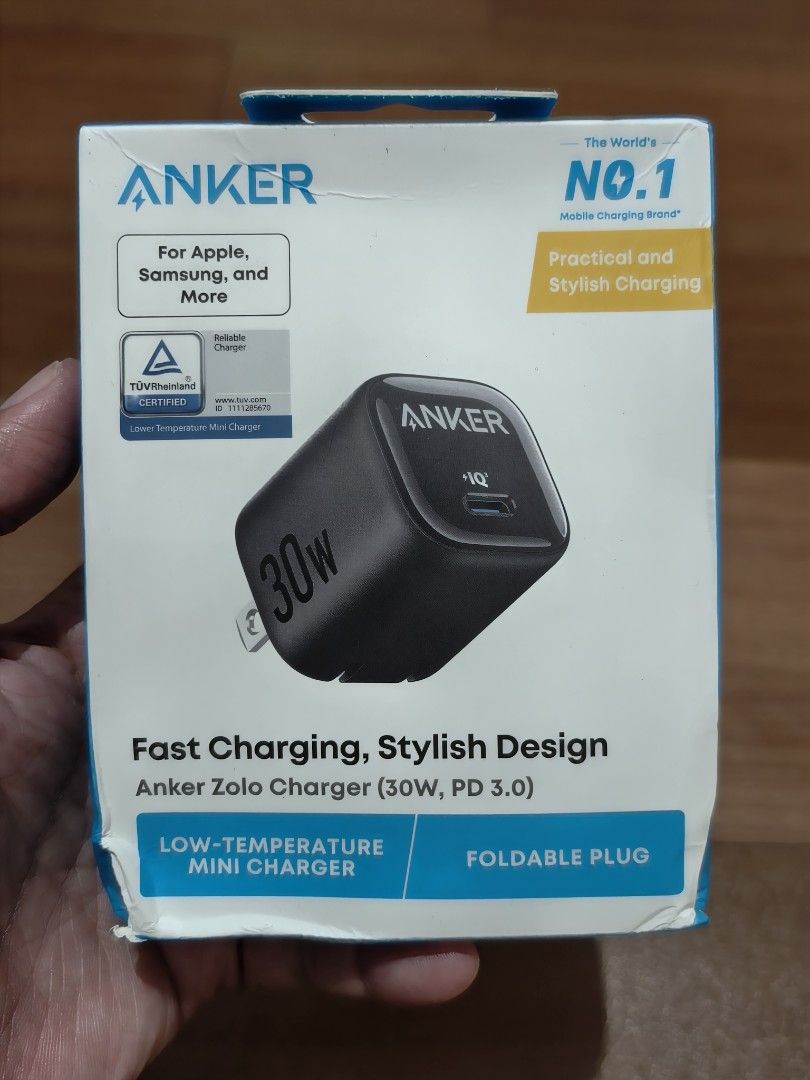 Charger 30W / Fast Charging Charging Brick / Charging Adapter (Category: Chargers & Cables) located in Taguig. Submitted by chelnan30 (Listing ID 1416724508, Image 2). Description: Anker Zolo 30W adapter Compact Size Ice-Cooled Fast Charging Ultra-low temperature Location: Ibayo-Tipas, Taguig .