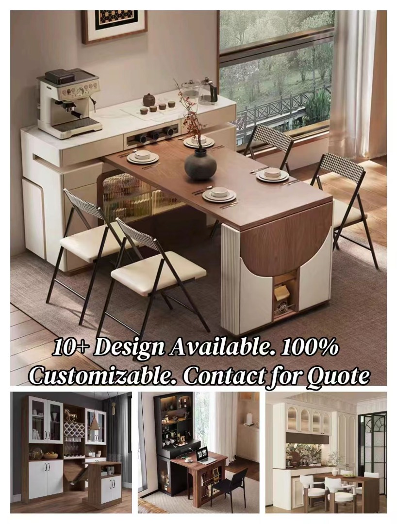 Illustration of Customizable Space-Saving Furniture
