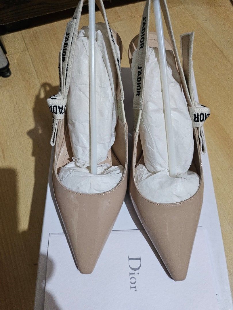 Dior J'Adior Slingback Pumps - Size 37 (Category: Sneakers & Footwear) located in Las Pinas. Submitted by swiftdragon_0c099a (Listing ID 1416783929, Image 2). Description: - Dior J'Adior slingback pumps - Neutral beige color - Pointed toe design - Slingback strap with 'J'ADIOR' logo - Heel marked with Dior logo - Size: 37 - Includes original box - Made in Italy pristine conditions very seldom used usedwith dustbag box reciept Dubai bought interes