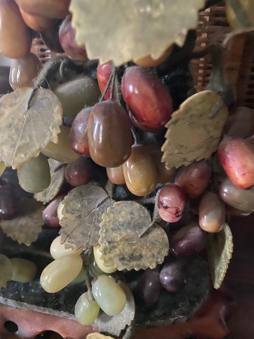 grape (Category: Other Home Decor) located in Nilai. Submitted by icefrogg (Listing ID 1416725439, Image 3). Description: OLD ANTIQUE GRAPE MADE OUT OF MARBLE LEAVES MADE OF GLASS BASE MARBLE BOTTOM BASE WOOD . WEIGHT AROUND 2kg.