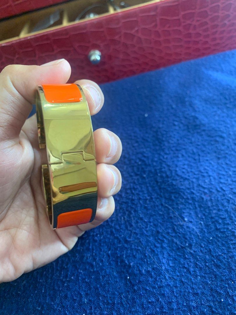 Hermes Orange and Gold Bracelet (Category: Bracelets) located in Cebu City. Submitted by lucypim (Listing ID 1416681429, Image 2). Description: .
