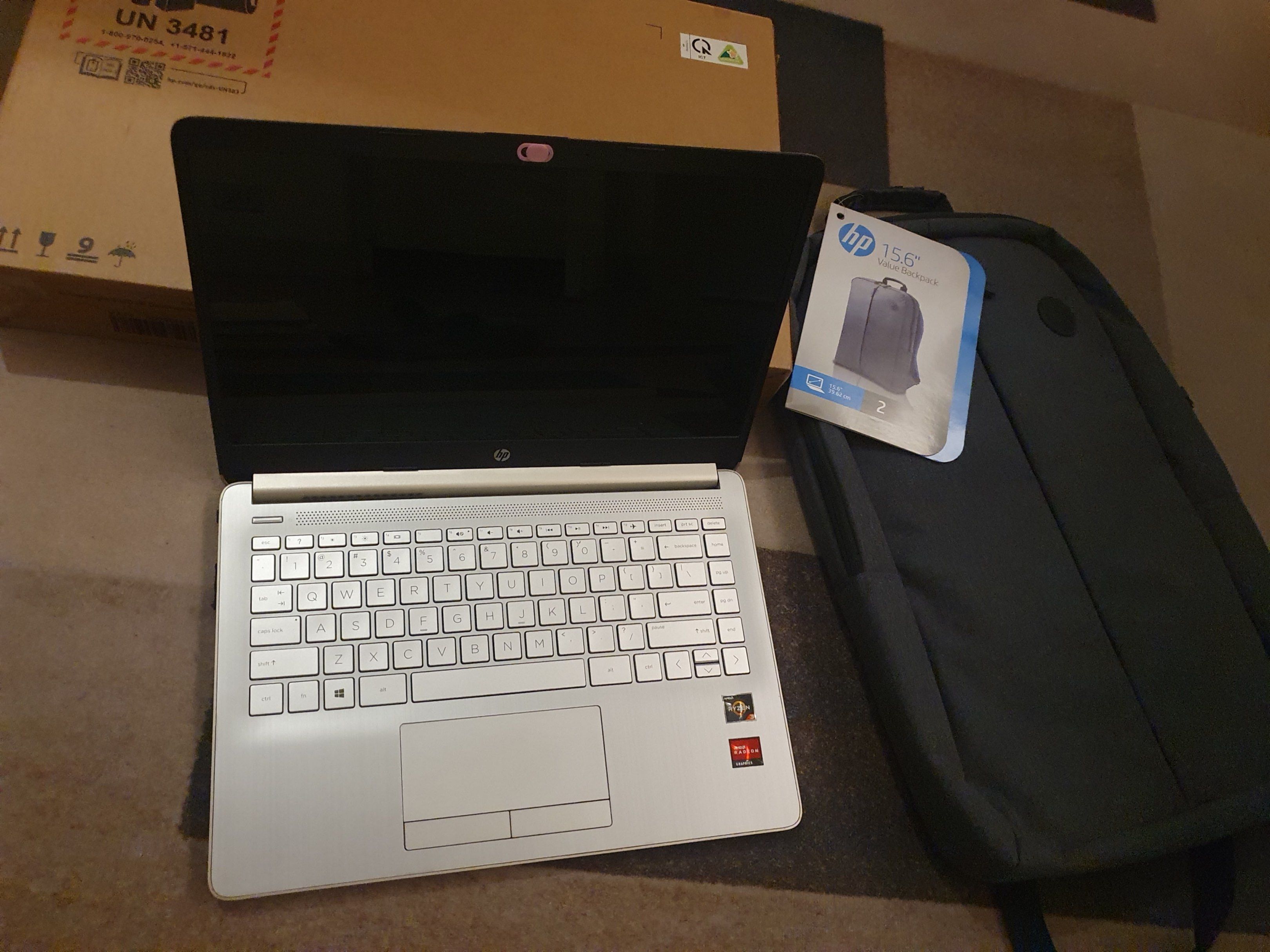 HP Laptop 14s (Category: Laptops & Notebooks) located in Quezon City. Submitted by saoirse027 (Listing ID 1416833087, Image 2). Description: Like New‼️ Comes with original charger With original box‼️ FREEBIES: With free bluetooth mouse Free pouch, mousepad Free HP Laptop Bag Color: PALE GOLD NEWLY REPLACE HP BATTERY!! Super good performance and battery life!! - Good front Cam - Good mic and speakers - YOU CAN UPGRADE RAM AND MEMORY‼️ TECH SPECS; 