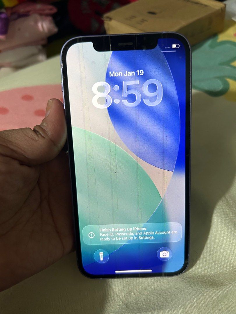 Iphone 12 64gb Factory unlock (Category: iPhone 12 Series) located in San Juan City. Submitted by happyday_01 (Listing ID 1416798512, Image 3). Description: Iphone 12 64gb Factory unlock Battery health 89% Truetone working All parts original Smooth 💯 Good condition No repair history 10,500.