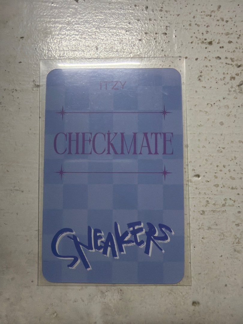 ITZY Yuna Checkmate Sneakers Photocard (Category: K-Wave Merchandise) located in Angeles City. Submitted by declutterwithus (Listing ID 1416773183, Image 2). Description: - ITZY Yuna photocard from the Checkmate album..