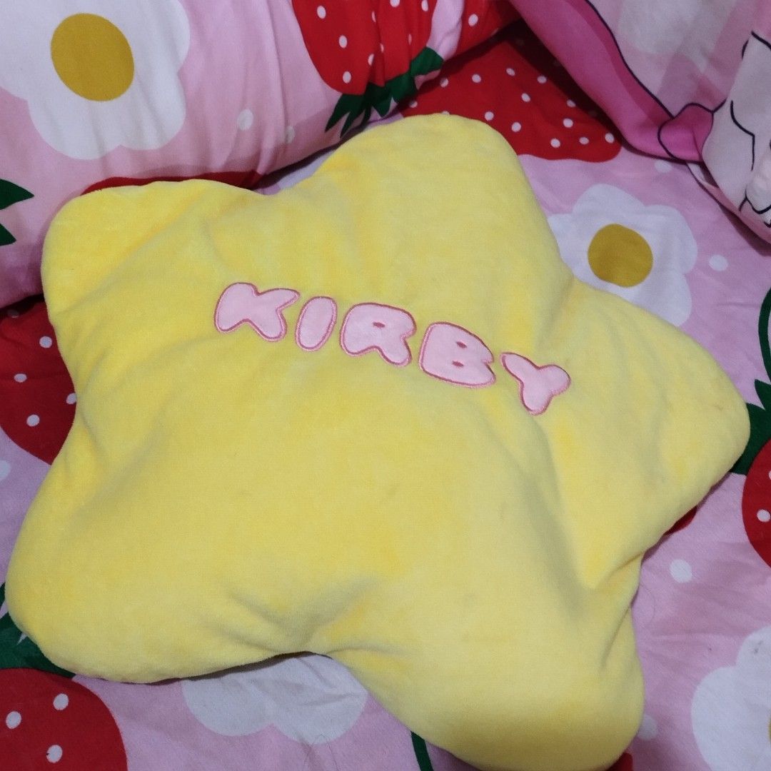 ⭐Kirby Star Reversible Microbead Pillow (Category: Plushies & Soft Toys) located in Santa Rosa. Submitted by ayi.yo (Listing ID 1416764827, Image 2). Description: so cuute 🥺 kind of hard to let this one go please take note of the faded tag .