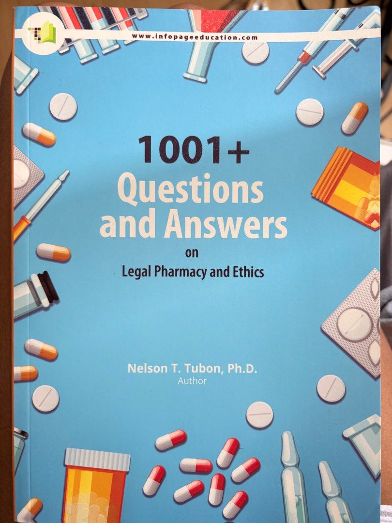 Legal Pharmacy and Ethics Textbook (Category: Textbooks) located in Las Pinas. Submitted by jpahoyo05 (Listing ID 1416661489, Image 2). Description: Legal Pharmacy and Ethics book for sale, with questionnaire and answer. Only used once. .