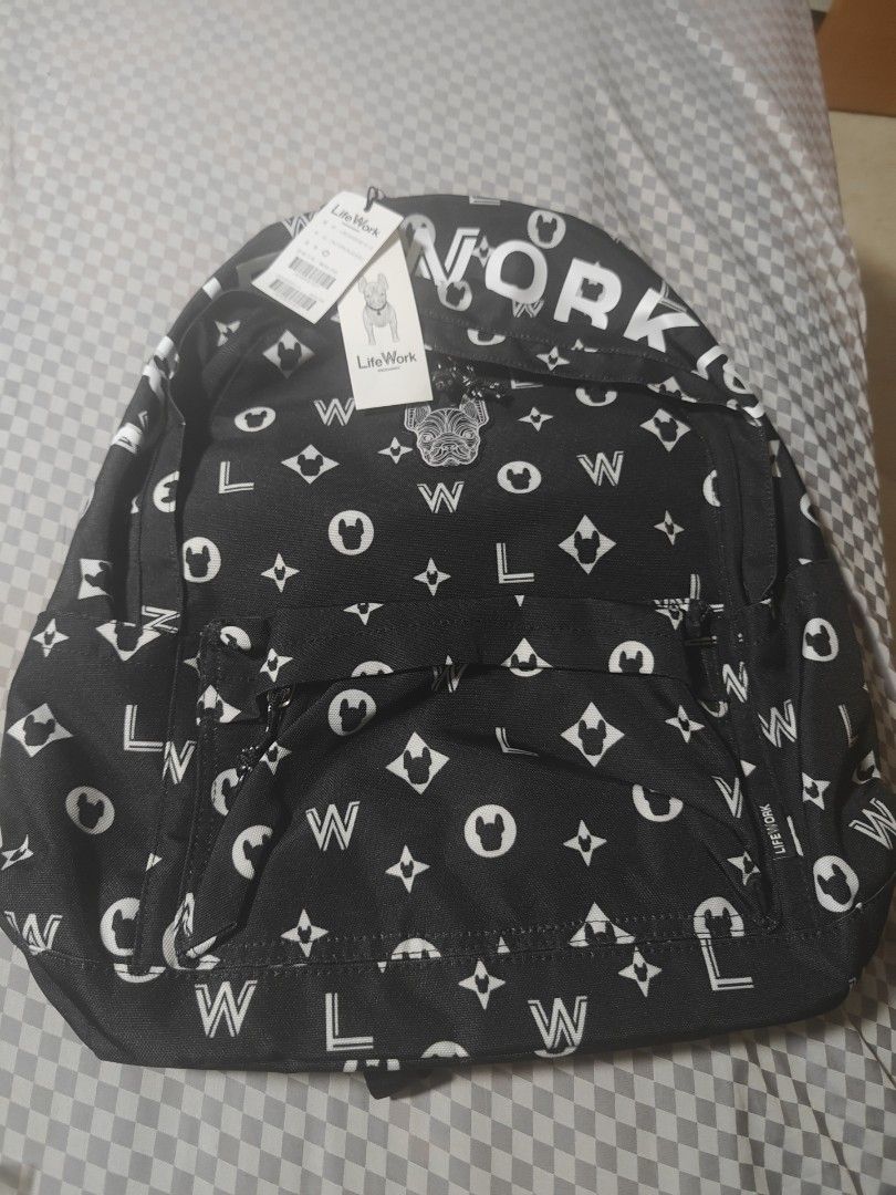 Lifework Backpack with Pattern (Category: Backpacks) located in Singapore. Submitted by cheapsalesshop4all (Listing ID 1416739240, Image 1). Description: - Stylish black backpack - Unique pattern - Front pocket - Adjustable straps - Perfect for everyday use or travel - Brand new with tags.