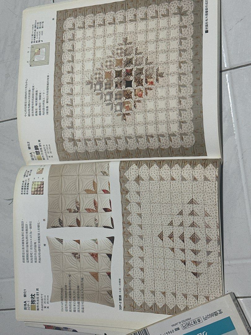 Mandarin Reversible Patchwork (Category: Storybooks) located in Singapore. Submitted by wxning (Listing ID 1416802455, Image 3). Description: - Learn Japanese reversible patchwork techniques. - Includes detailed instructions and diagrams. - Create bags, cushions, and quilts. - Perfect for craft enthusiasts..