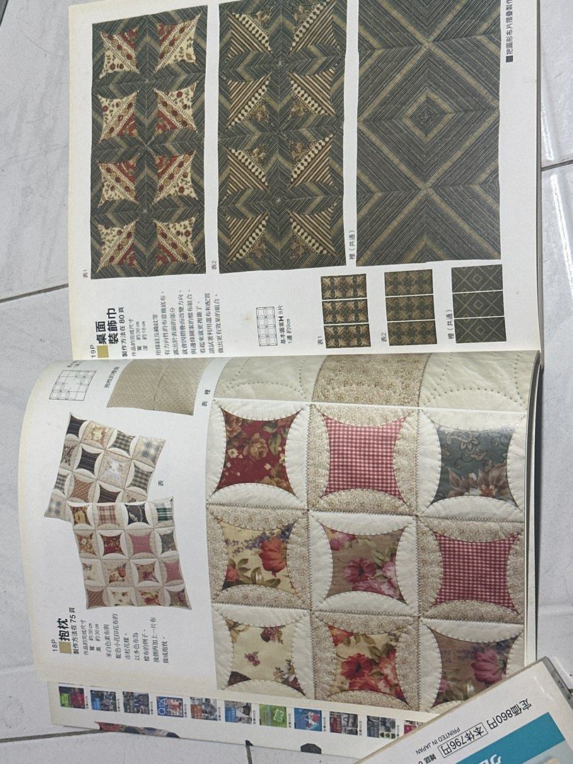Mandarin Reversible Patchwork (Category: Storybooks) located in Singapore. Submitted by wxning (Listing ID 1416802455, Image 2). Description: - Learn Japanese reversible patchwork techniques. - Includes detailed instructions and diagrams. - Create bags, cushions, and quilts. - Perfect for craft enthusiasts..