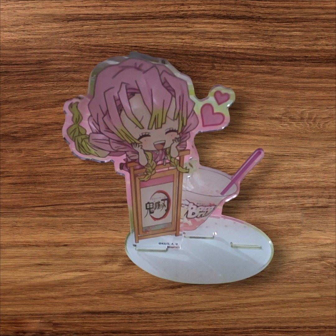 Mitsuri Kanroji Acrylic Standee (Category: Character Goods) located in Mandaluyong City. Submitted by Cathcathcath (Listing ID 1349852743, Image 1). Description: Mitsuri Kanroji – Acrylic Standee (Official) ₱200 – Like New 🖼 Official acrylic standee featuring Mitsuri Kanroji ✨ Well kept, excellent condition 🚚 Shipping fee not included.