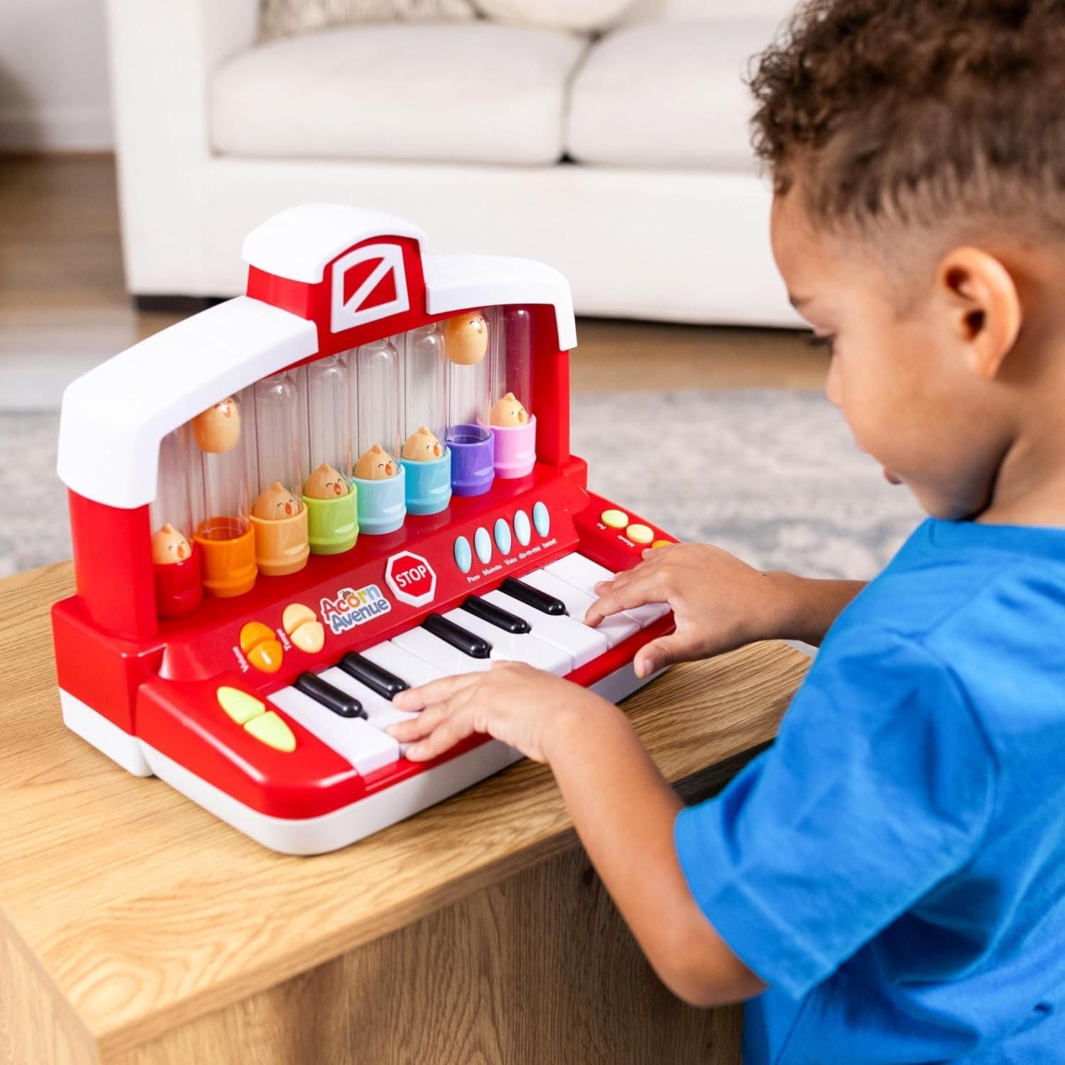 Musical Farm Animals Keyboard with Silly Sounds and Light-Up Piano ...