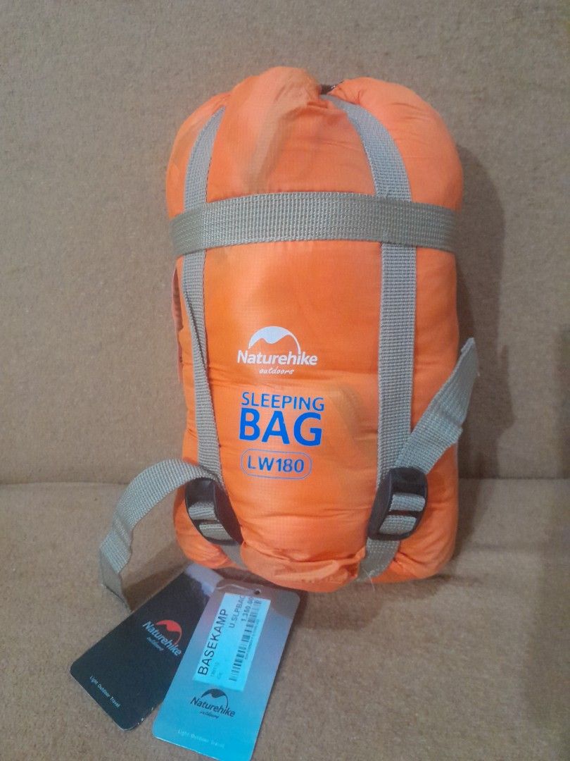 Naturehike LW180 Sleeping Bag (Category: Hiking & Camping) located in Quezon City. Submitted by lalaine.r (Listing ID 1416786821, Image 1). Description: - Naturehike LW180 sleeping bag - Lightweight and compact design - Features carrying straps - Ideal for outdoor adventures and camping - 4 pcs available.
