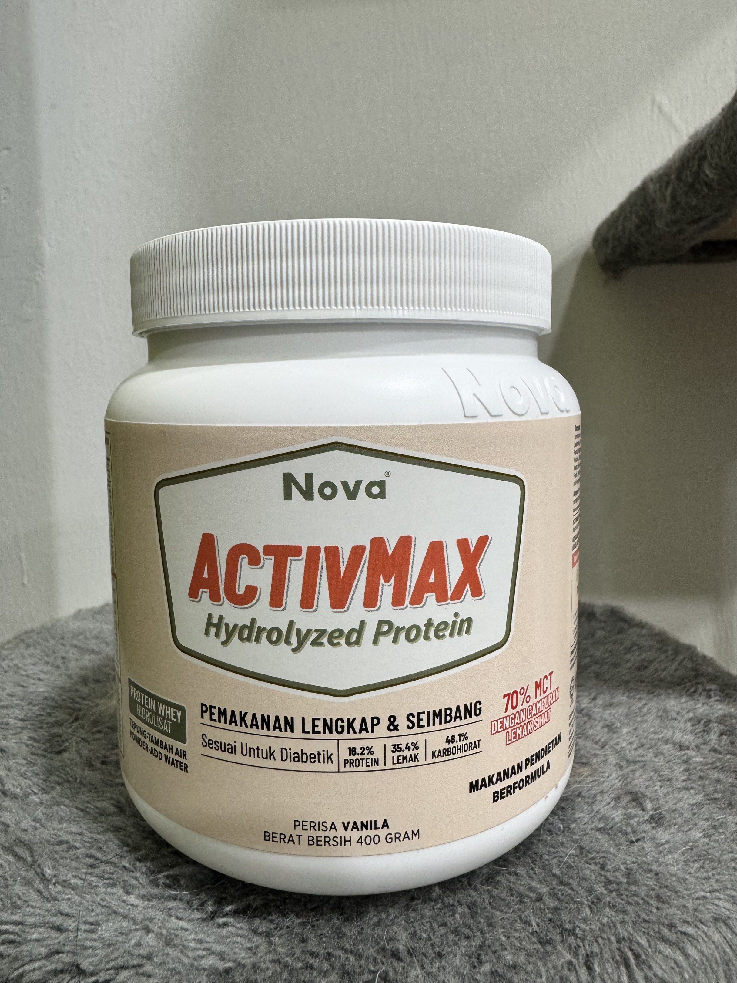 Nova Activmax Hydrolyzed Protein (Vanilla), Health & Nutrition, Health ...