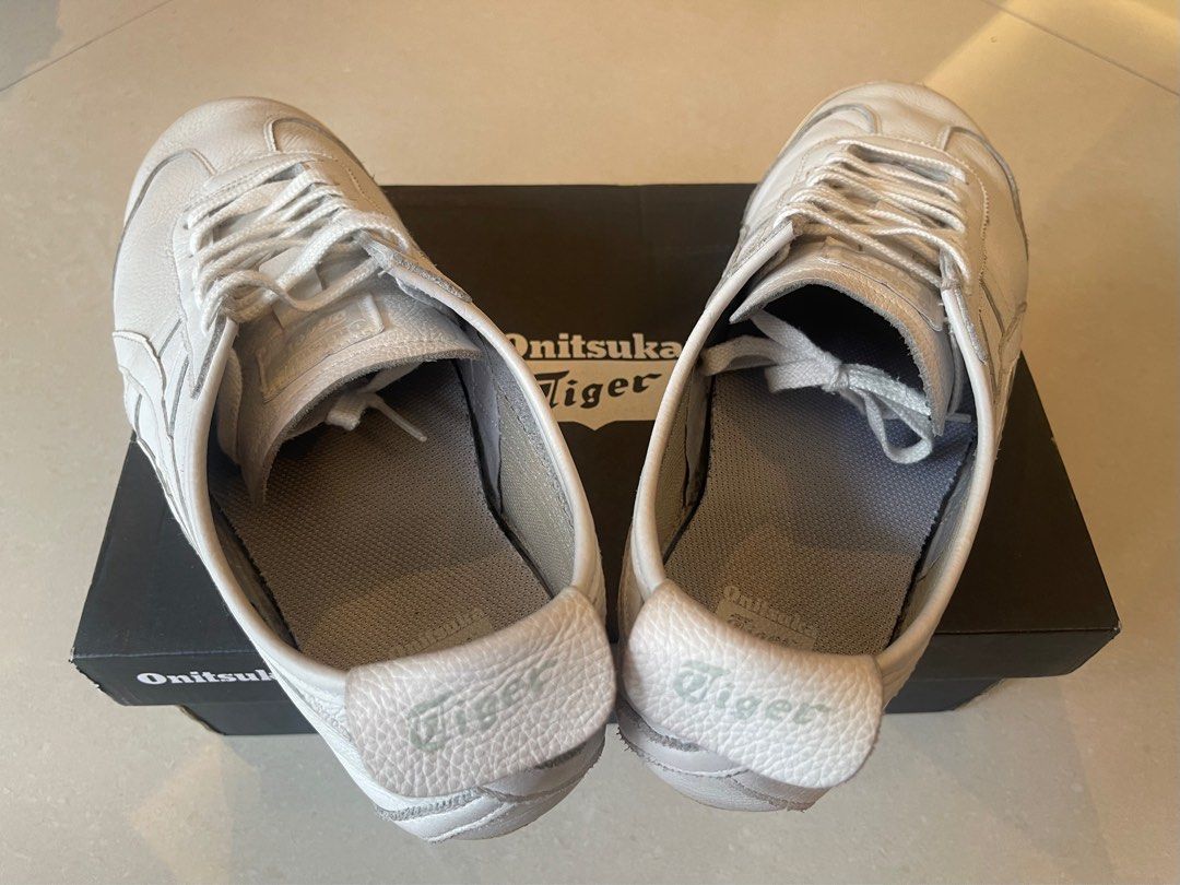 Onitsuka Tiger Mexico 66 White Sneakers (Category: Sneakers) located in Singapore. Submitted by t.lexuz (Listing ID 1416705779, Image 3). Description: LNIB ONITSUKA TIGER Mexico 66 1183A844-100 •07/10 •White | White •Lightweight & suitable for small feet •Tried the fitting, too narrow & shape not suits my wide feet.
