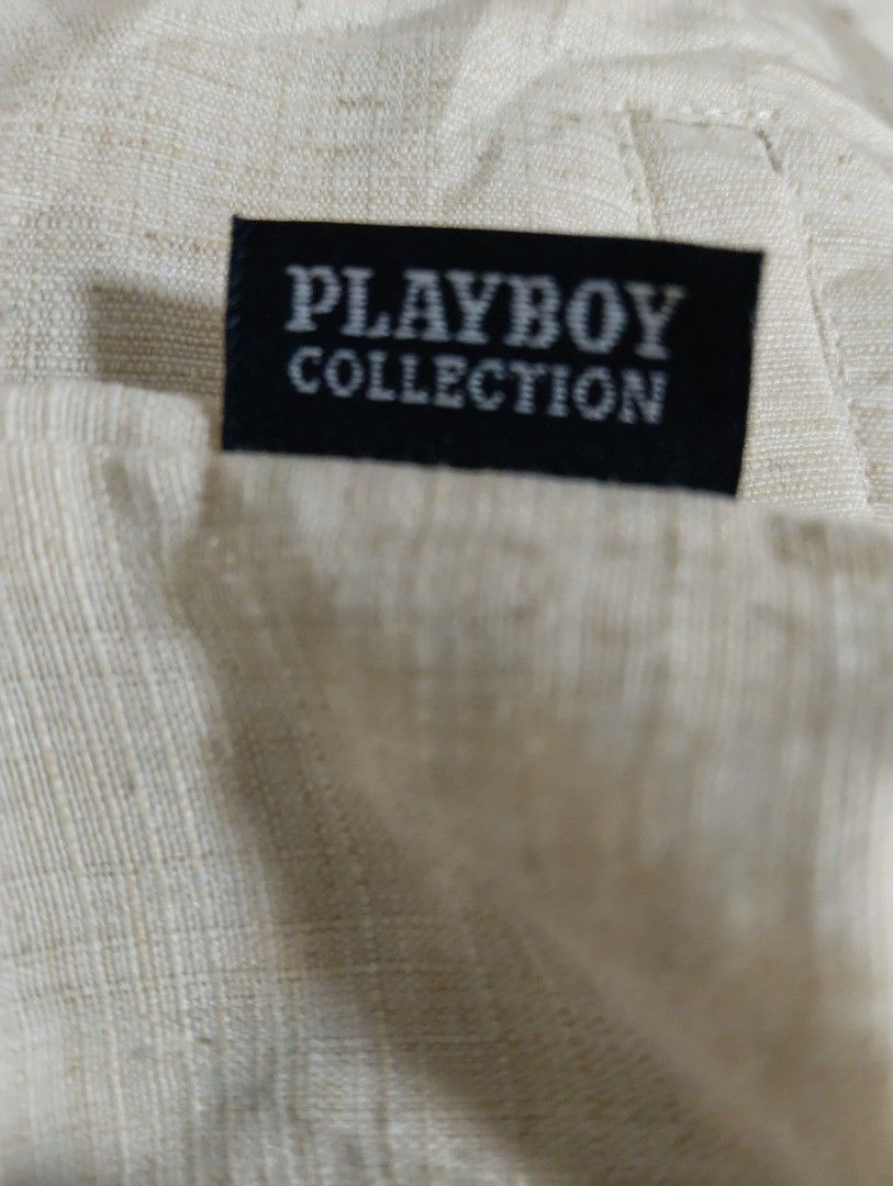 Playboy Collection Jacket (Category: Coats, Jackets and Outerwear) located in Iloilo. Submitted by katryce (Listing ID 1416784137, Image 2). Description: - Playboy jacket - vintage single stitch - Size: L - Color: Light beige - Features: Zip closure, chest pocket - V&P zipper.
