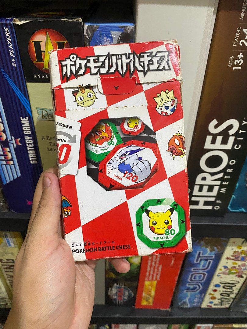 Pokemon Battle Chess Board Game (Category: Board Games & Puzzles) located in Talavera. Submitted by board_and_books (Listing ID 1416698295, Image 1). Description: - Pokemon Battle Chess game - Features Pikachu, Lugia, and other Pokemon characters - Includes game pieces and game board - For 2 players - Ages 13+ - Strategy game.