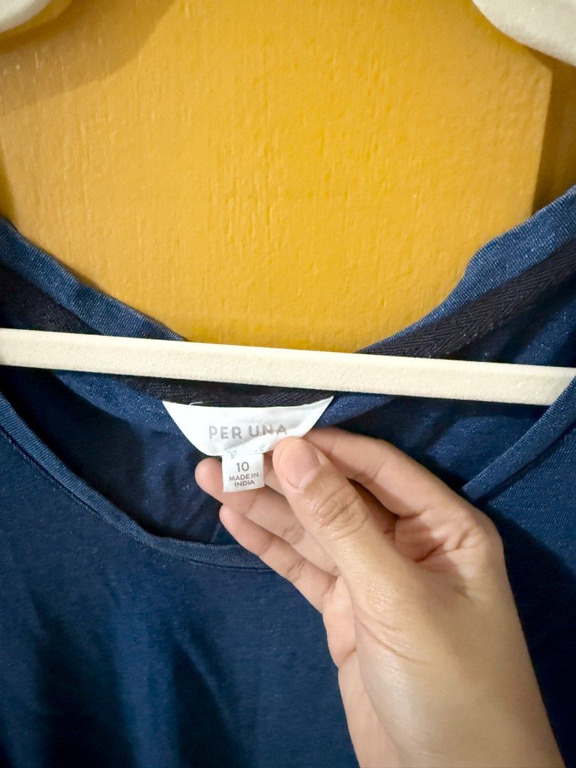 Scoop Neck T-shirt Blue (Category: Shirts) located in Taguig. Submitted by misskyleee (Listing ID 1416729758, Image 2). Description: - Per Una navy blue t-shirt - Scoop neck - Short sleeves - Size 10 - Relaxed fit - Soft, lightweight fabric - Curved hem - Made in India - Simple, classic design - Perfect for casual wear.
