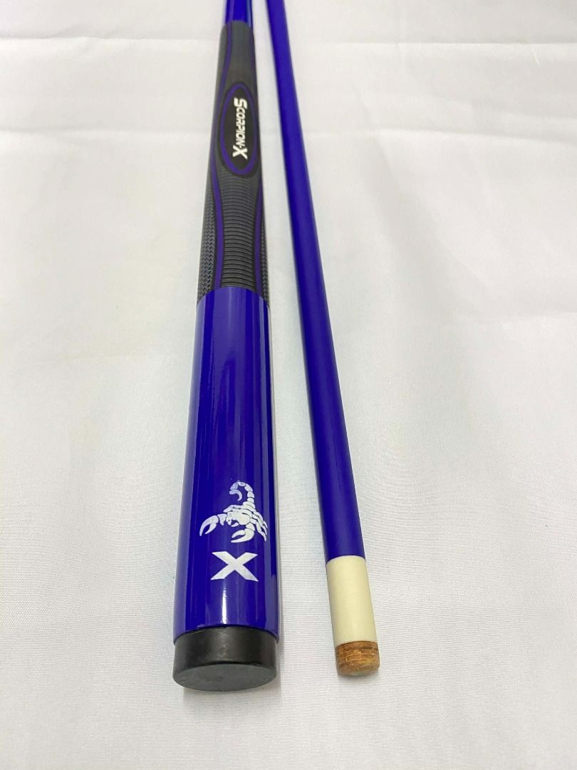 SCORPION X GRAPHITE BLUE (Category: Other Sports Equipment and Supplies) located in Quezon City. Submitted by wrbreyestrading (Listing ID 1416649076, Image 3). Description: SCORPION X GRAPHITE BLUE PHP 3,380 Description: The pool cue is made from high-strength fiberglass and titanium composite, finished with high gloss epoxy paints. Two-piece design for easy transport and storage. Fiberglass construction makes this superior cue warp resistant. 12