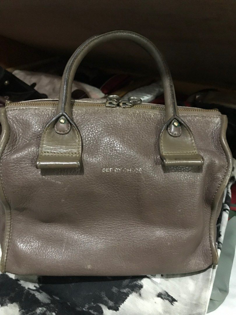 See by Chloe hand bag (Category: Luxury Bags & Wallets) located in Caloocan City. Submitted by mermaid.drive (Listing ID 1416806263, Image 1). Description: - See by Chloe handbag - Genuine leather - Taupe color made in morocco - Classic handbag style .