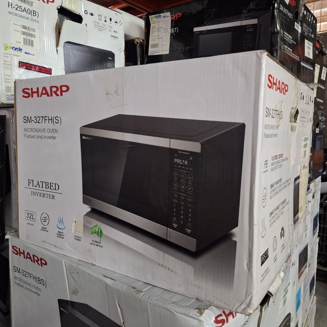Sharp 32L Flatbed Microwave Inverter SM-327FH(S) (Category: Ovens & Toasters) located in Muntinlupa City. Submitted by shopandsaveau (Listing ID 1416699875, Image 3). Description: Sharp 32L Flatbed Microwave Inverter SM-327FH(S) Surplus from Australia P5,500.