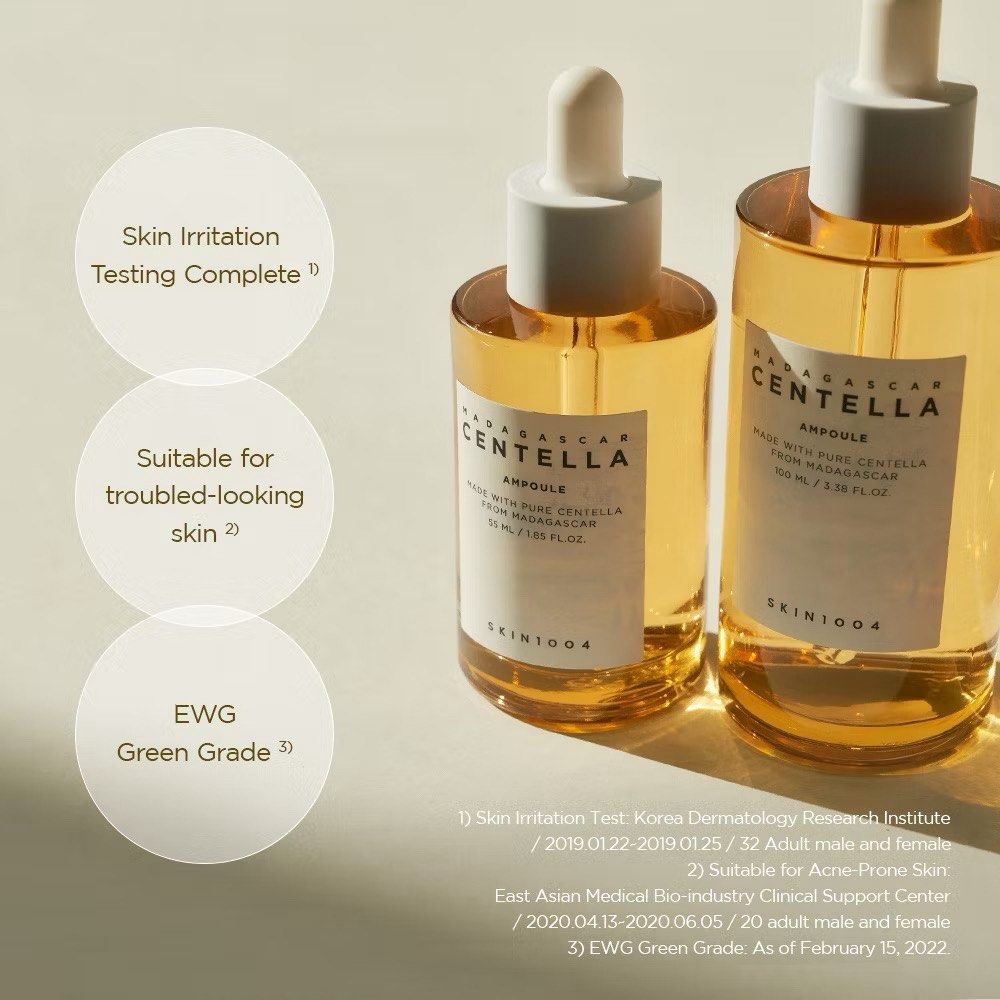 Skin1004 Madagascar Centella Ampoule (Category: Face Care) located in Manila. Submitted by scshellfinds (Listing ID 1416804230, Image 2). Description: 55 mL ✅Still sealed ✅expiry : 2028 .