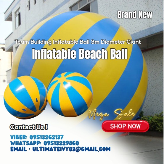 Team Building Inflatable Ball 3m Diameter Giant Inflatable Beach Ball ...