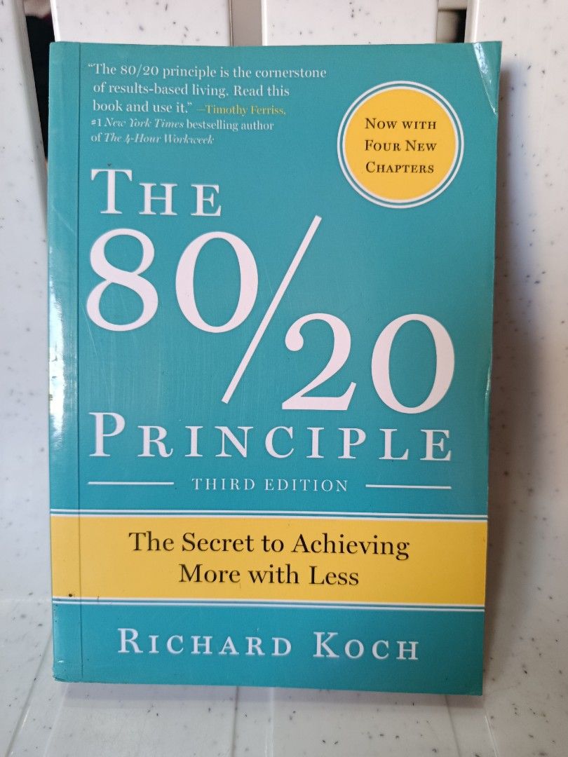 The 80/20 Principle by Richard Koch (Category: Storybooks) located in Navotas City. Submitted by terry.hamhams (Listing ID 1416691752, Image 1). Description: - Third edition of "The 80/20 Principle" by Richard Koch. - Reveals the secret to achieving more with less. - Features four new chapters. - Recommended by Timothy Ferriss, author of "The 4-Hour Workweek"..