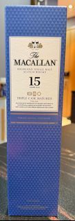 Macallan Triple Cask Matured 15 Year Old, European Sherry, American Sherry & Ex-Bourbon Cask, 2018, 43% whisky bottle
