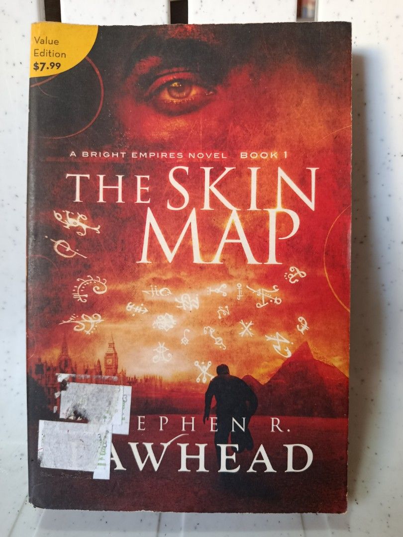 The Skin Map by Stephen R. Lawhead (Category: Storybooks) located in Navotas City. Submitted by terry.hamhams (Listing ID 1416713283, Image 1). Description: Skin Map by Stephen R. Lawhead. This book is the first novel in the Bright Empires series. It is a paperback edition. The back cover includes a synopsis of the book and mentions the other books in the series. The book has a value edition sticker of $7.99..