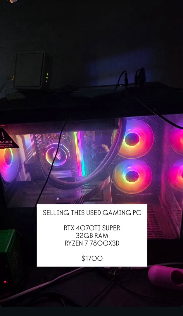 Used Gaming PC RTX 4070TI Super Ryzen 7 7800X3D Computers Tech Used Gaming Pc Rtx 4070ti Sup 1768886630 Edf45042 