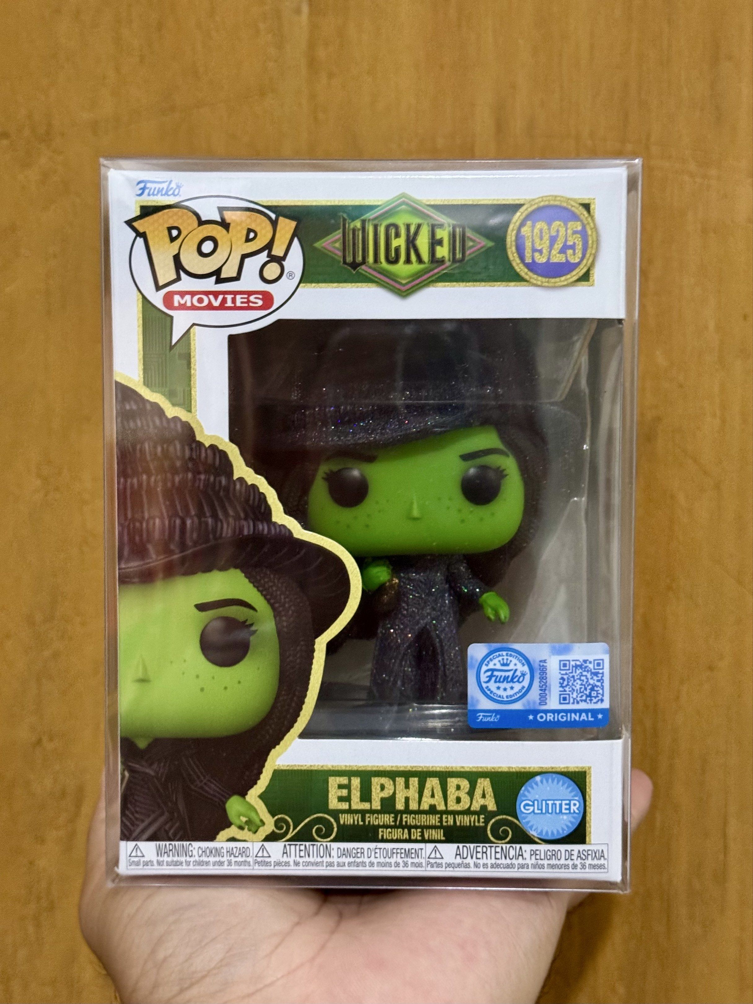 Wicked For Good Elphaba Glitter #1925 Funko Pop (Category: Designer & Blind Box Toys) located in Makati City. Submitted by edchosero (Listing ID 1416694591, Image 1). Description: - Funko Pop! figure of Elphaba from Wicked For Good. - Features a glitter finish (Special Edition) - Comes in its original box and with FREE Protector. - Box includes Funko Pop! logo - NOOB.