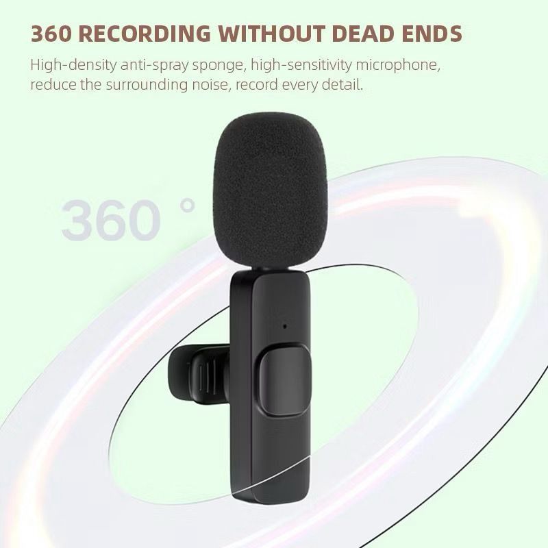Wireless Lavalier Microphone for iOS - Plug and Play - 2 Mic65150909033603118